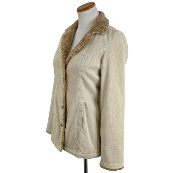 Y2K Old Navy Corduroy Sherpa Lined Jacket Coat Vintage Gorpcore Utility S - Picture 6 of 16